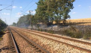 L'incendie bloque le trafic SNCF