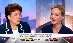 Selon Roseline Bachelot, une "explosion" entre Emmanuel Macron et François Bayrou est "inévitable".