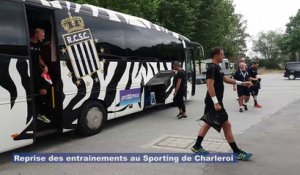 Les joueurs du Sporting de Charleroi sont de retour à l'entraînement