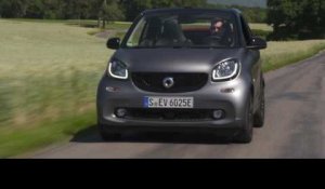 smart fortwo cabrio electric drive titania grey Driving in the country | AutoMotoTV