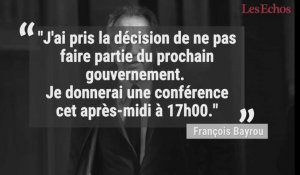 François Bayrou quitte le gouvernement