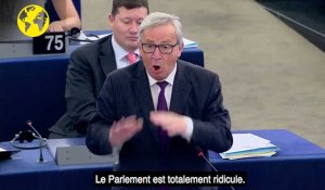Jean-Claude Juncker aux députés européens : "vous êtes ridicules"