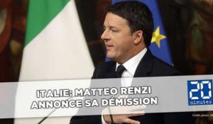 Italie: Matteo Renzi annonce sa démission