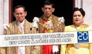 Le roi Bhumibol de Thaïlande est mort à l'âge de 88 ans