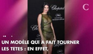 PHOTOS. Kendall Jenner très sexy en robe courte et transparente à Cannes
