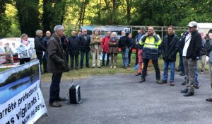 Début de la vidange du barrage de Vezins