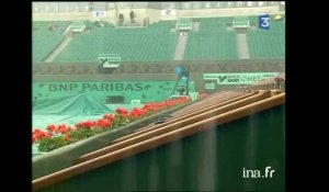 Temps pluvieux sur Roland Garros