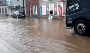 Bléharies: des inondations en plein coeur du village