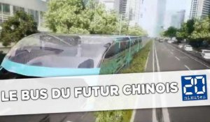 Le bus du futur chinois passe au-dessus des voitures