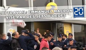 Macron visé par des oeufs à Montreuil