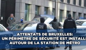 Attentats de Bruxelles: Un périmètre de sécurité est installé autour de la station de Maelbeek