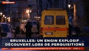 Bruxelles: Un engin explosif découvert lors de perquisitions