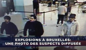Explosions à Bruxelles: Une photo des suspects diffusée