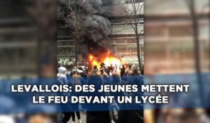 Levallois: Des jeunes mettent le feu devant un lycée
