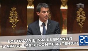 Loi Travail: Valls brandit l'article 49.3 (comme attendu)