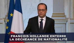 Révision constitutionnelle: François Hollande enterre la déchéance de nationalité