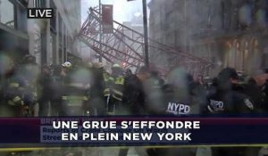 Une grue s'effondre en plein New York