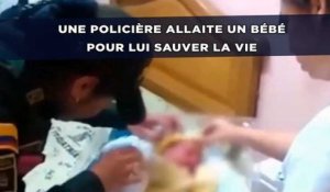 Une policière allaite un bébé pour lui sauver la vie