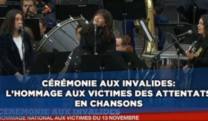 Hommage national: La cérémonie en hommage aux victimes en chansons