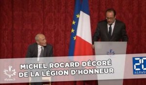 Michel Rocard décoré de la Grand Croix de la Légion d'honneur par François Hollande