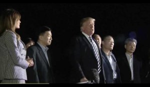 Donald Trum a accueilli les trois prisonniers américains libérés par Pyongyang