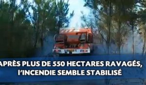 Gironde: Après plus de 550 hectares ravagés, l'incendie semble stabilisé