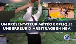NBA: Un présentateur explique une erreur d'arbitrage pendant sa météo