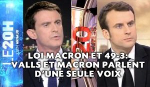 Loi Macron et 49-3: Valls et Macron parlent d'une seule voix