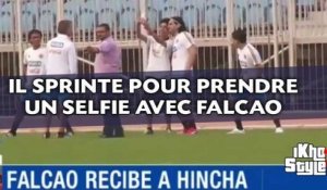 Un gamin interrompt l'entraînement de la Colombie pour prendre un selfie avec Falcao
