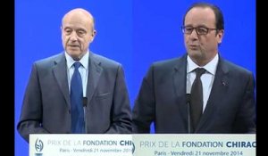 Hollande et Juppé rendent hommage à Jacques Chirac