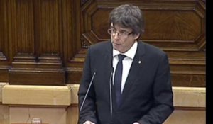 Carlos Puigdemont : "J'assume le mandat du peuple pour que la Catalogne devienne indépendante"