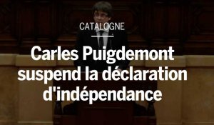 Catalogne : Carles Puidgemont suspend la déclaration d'indépendance