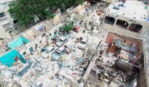 Mogadiscio: vue aérienne des conséquences de l'attentat
