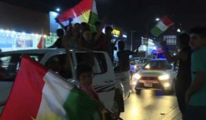 Les Kurdes irakiens célèbrent la victoire du "oui" au référendum