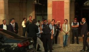 Carles Puigdemont arrive au parlement régional catalan
