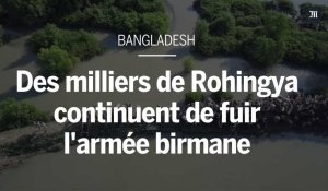 Un drone filme l'exode des Rohingya
