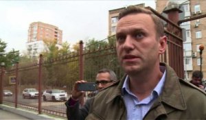 Moscou: l'opposant russe Alexeï Navalny arrive au tribunal