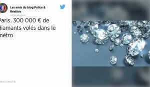 Paris. Ils se font voler 300 000 euros de diamants dans le métro.