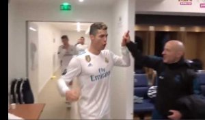 PSG - Real : la joie des Madrilènes lors de leur retour au vestiaire (vidéo)