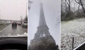 La neige revient à Paris... À trois jours du printemps