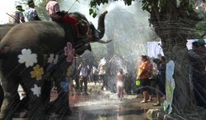 Thaïlande: des éléphants lancent le festival de l'eau