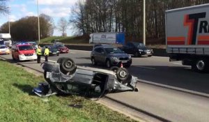 Accident sur la E42 à hauteur de Spy