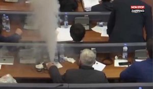 Kosovo : Pour empêcher un vote, un député lance des gaz lacrymogènes dans le Parlement (Vidéo)