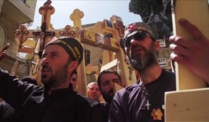 Jérusalem: les chrétiens orthodoxes célèbrent le Vendredi Saint
