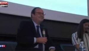 Quand François Hollande fait le show à l'université de Cergy-Pontoise ! (vidéo)