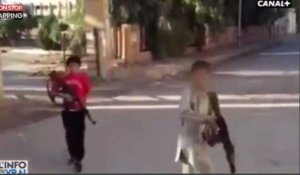 Syrie : Deux petits garçons français s'affichent arme à la main (vidéo)