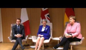 Macron, May et Merkel réunis pour discuter de l'affaire Skripal