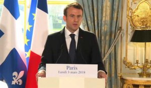 Macron met en garde contre "le nationalisme économique"