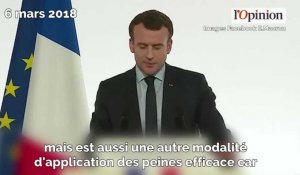 Fin des peines de moins d'un mois, forfaitisation des délits... Macron dévoile sa «refondation» pénale