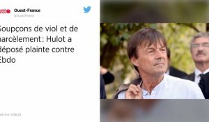 Soupçons de viol et harcèlement sexuel: Hulot a déposé plainte en diffamation contre Ebdo.